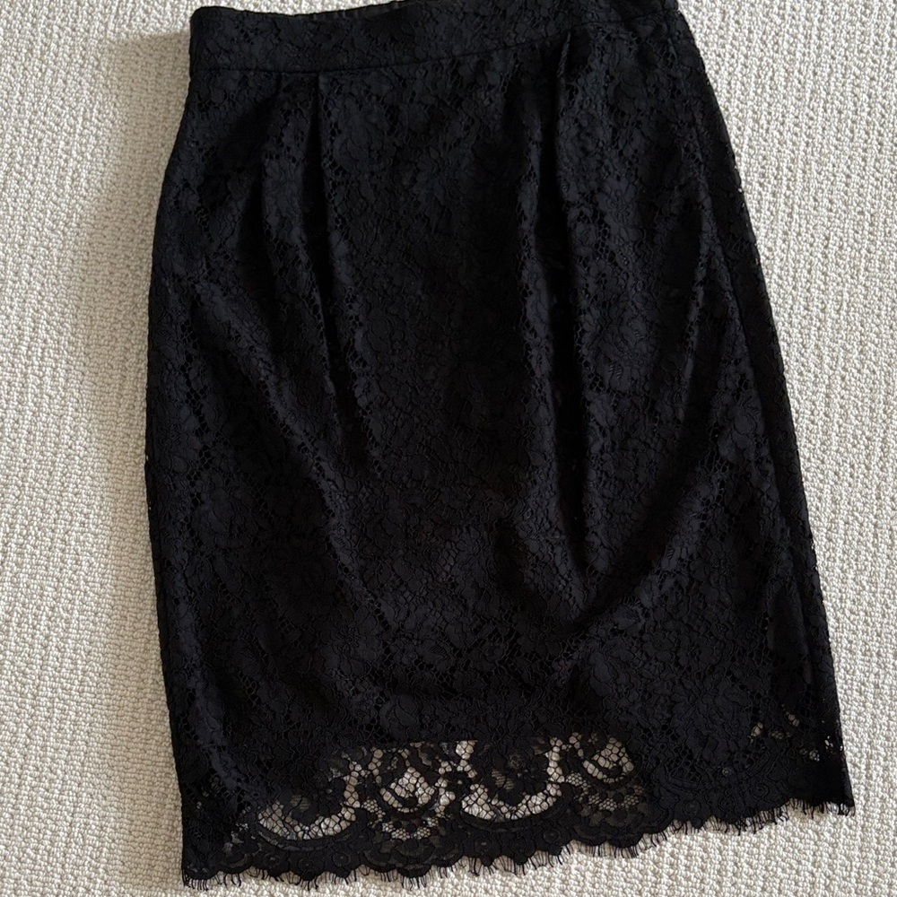 Elegant Black Lace Skirt by JCrew